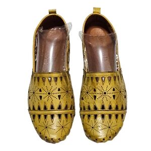 Spring Step Soft Leather Whipstitch Fusaro Flat Spring Step Slip On Womens